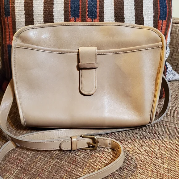 Vintage Coach Putty Leather Brighton Bag - Picture 1 of 9